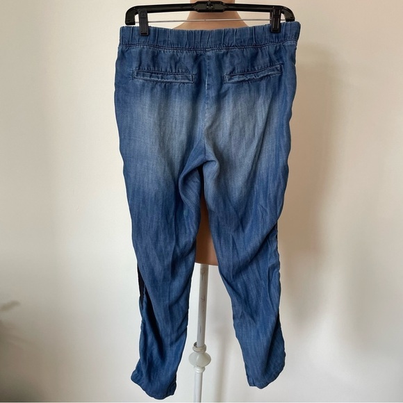 Bella Dahl Beaumont Blue Side Stripe Tencel Welt Pocket Trousers B3039-549 Sz S - Picture 3 of 11